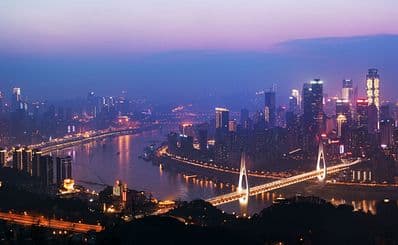 Mountain City by Night