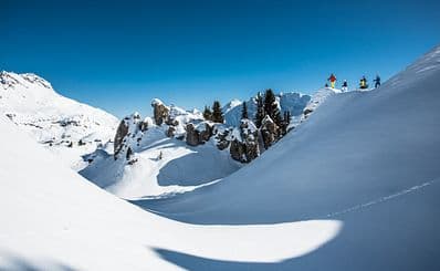 Guided torch-snowshoeing