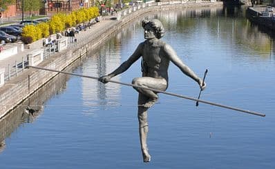 Man Crossing the River