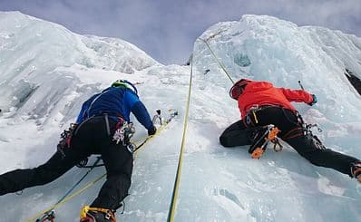 Climbing Frozen Waterfalls