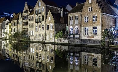 Magical Ghent in the evening