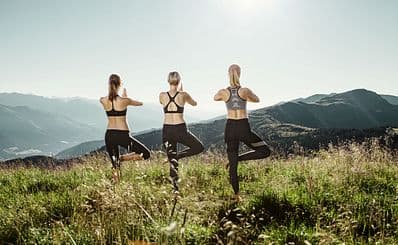 Yoga on the mountain
