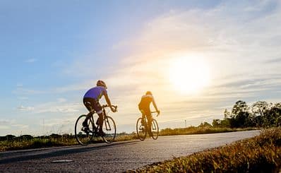 By bicycle