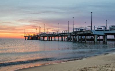 Brzezno Beach and Pier